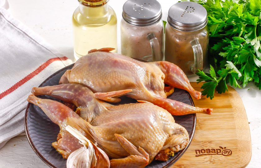 1. Этап. Перепелка табака: Подготовьте указанные ингредиенты.