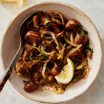Air Fryer Mushrooms and Onions