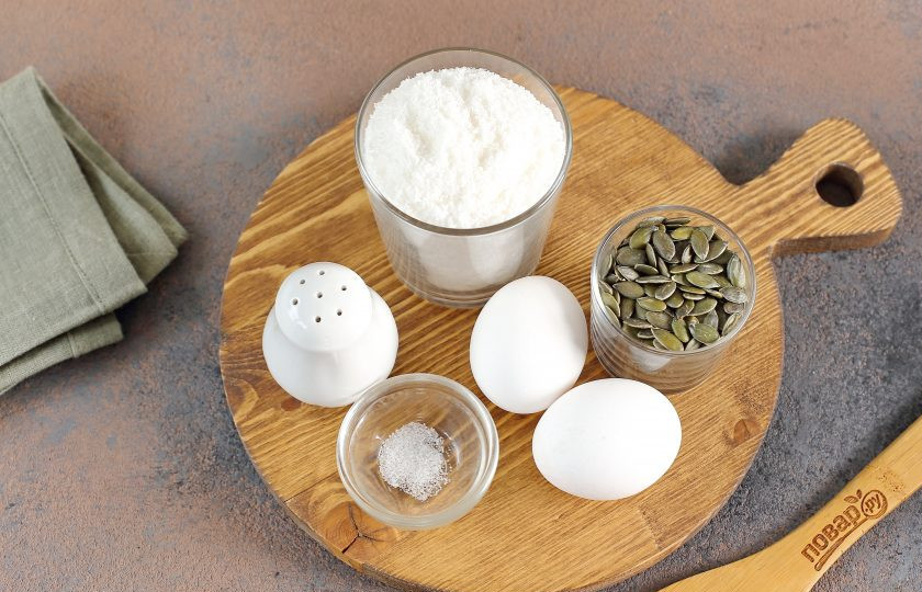 1. Этап. Полезное печенье: Подготовьте все ингредиенты.