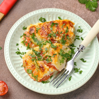 Запеканка Южная с кабачками и помидорами