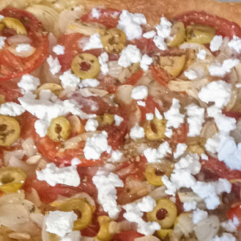 Тарт по мотивам греческого салата