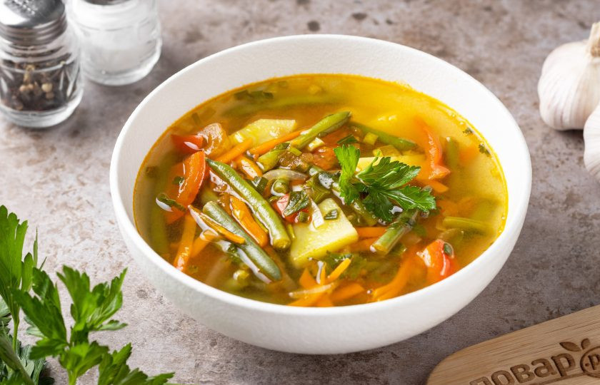 1. Этап. Суп с молодой фасолью: Суп с молодой фасолью готов, приятного вам аппетита!