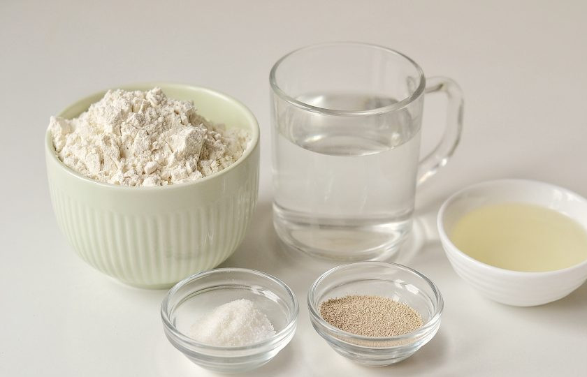 1. Этап. Постное монастырское тесто: Подготовьте все ингредиенты.