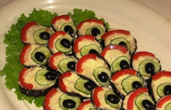 1. Этап. Баклажаны жареные Павлиний хвост: Баклажаны, жареные 