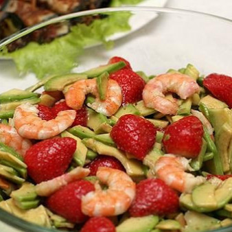 Cалат с креветками