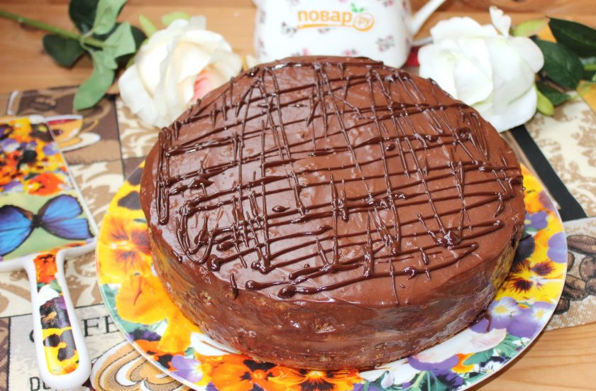 1. Этап. Бостонский кремовый пирог: Бостонский кремовый торт готов.