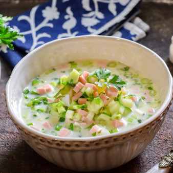 Окрошка на мацони по-грузински