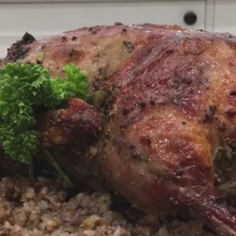 Запеченная утка с гречкой