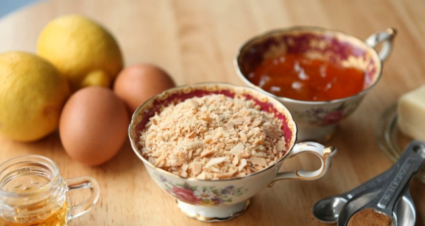 1. Этап. Миндальные бантики (слойки): 1. Приготовьте все необходимые для начинки ингредиенты.