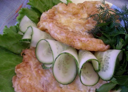 1. Этап. Бризоль из рыбы: Теперь блюдо полностью готово, и его можно подать к столу, украсив овощами и свежей зеленью. Приятного всем аппетита!