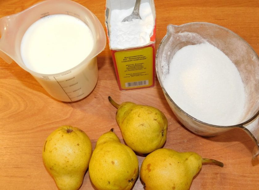 1. Этап. Грушевая сгущенка: Подготовьте необходимые ингредиенты.