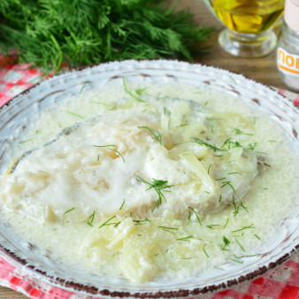 Зубатка в сливках