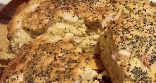 1. Этап. Безглютеновый закусочный кекс: Нежно, очень сырно, ароматно.