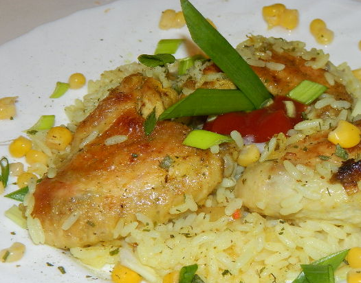 1. Этап. Курица в духовке с рисом: 3. Вот и все! Приятного аппетита!