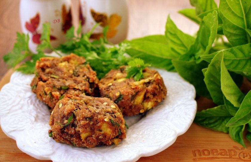 1. Этап. Котлеты из кабачков и баклажанов: Приятного аппетита!