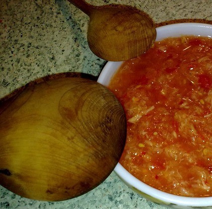 1. Этап. Аджика с хреном на зиму: 3. Периодически достаем и наслаждаемся отличной закуской к мясу и гарнирам!