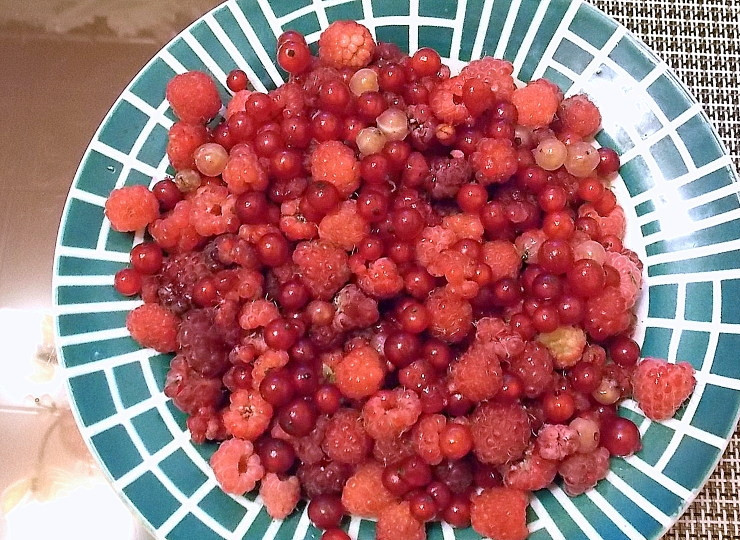 1. Этап. Малиновая бубланина: Малину и смородину переберите.