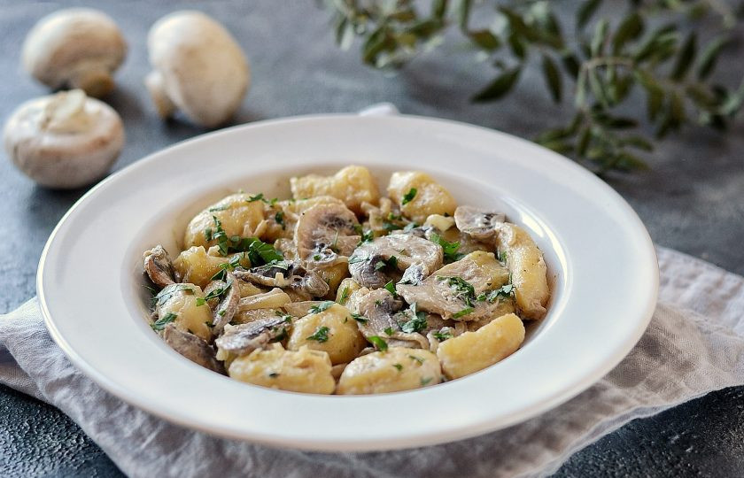 1. Этап. Картофельные ньокки с грибами: Картофельные ньокки с грибами готовы, приятного вам аппетита!
