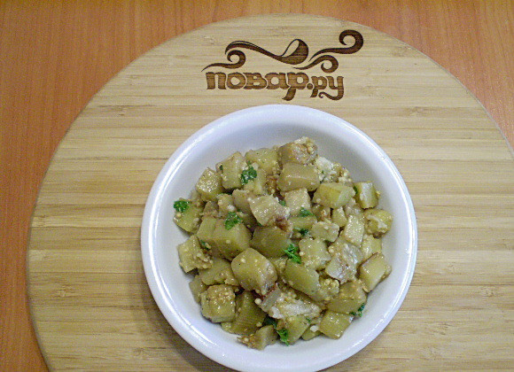 1. Этап. Жареные баклажаны с чесноком и зеленью: 8. Приятного аппетита!