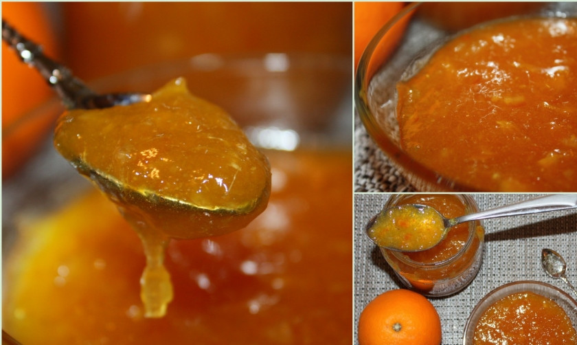 1. Этап. Варенье из апельсинов с кожурой: 4. Густоту варенья контролируйте сами. Чем дольше варите - тем гуще оно получается, но не переусердствуйте. Варить его нужно не более 1,5 часа.