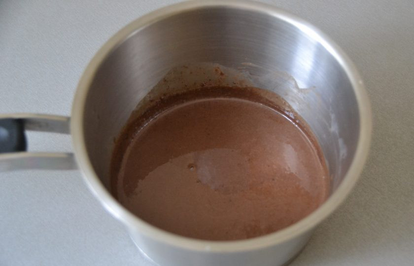 1. Этап. Кофе Бичерин: Шоколад должен полностью растопиться.