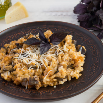 Ризотто с баклажаном