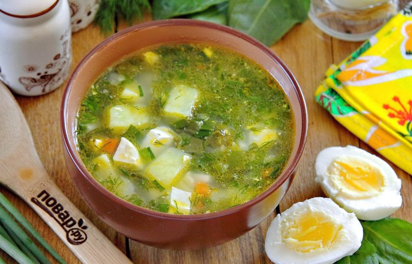 1. Этап. Летний суп с яйцом: Летний суп с яйцом готов. Приятного аппетита!