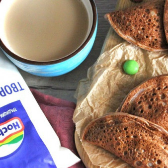 Шоколадные блинчики к чаю