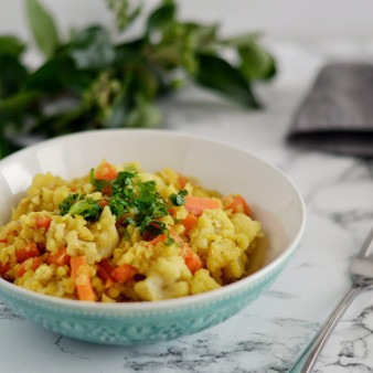 Цветная капуста с чечевицей