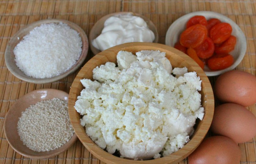 1. Этап. Творожная кето-запеканка: Подготовим ингредиенты.