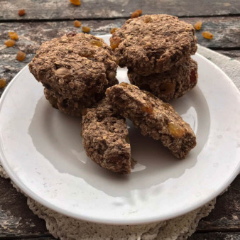 Диетическое овсяное печенье с бананом