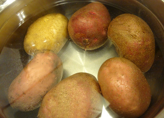 1. Этап. Зразы на сковороде: Картофель отвариваем.