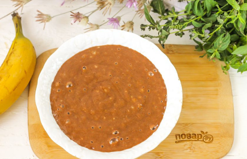 1. Этап. Шоколадная паста ПП: Выложите приготовленную пасту в пиалу или креманку.