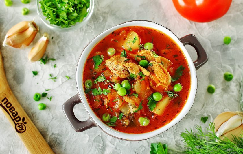 1. Этап. Борщ с горохом: Приятного аппетита!