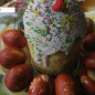 Пасхальный кулич и крашенки