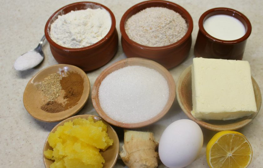 1. Этап. Медово-имбирные пряники: Подготовим ингредиенты.