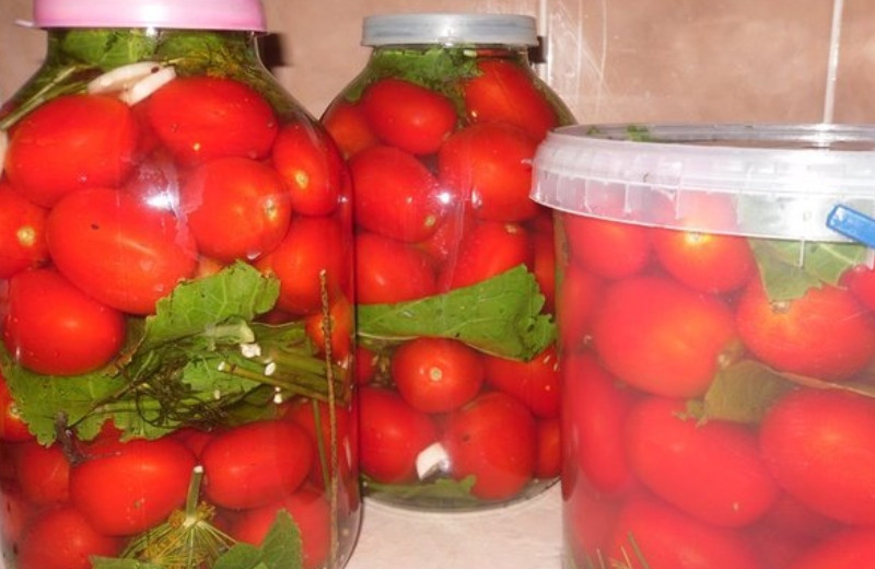 1. Этап. Соленые помидоры без закатки: Вливаем в банки охлажденный маринад. Закрываем пластмассовыми крышками, ставим в прохладное место. Через 2 месяца томаты будут готовы. Приятного аппетита!