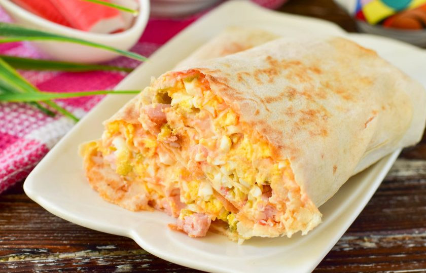 1. Этап. Шаурма с ветчиной: Шаурма с ветчиной готова! Приятного аппетита!