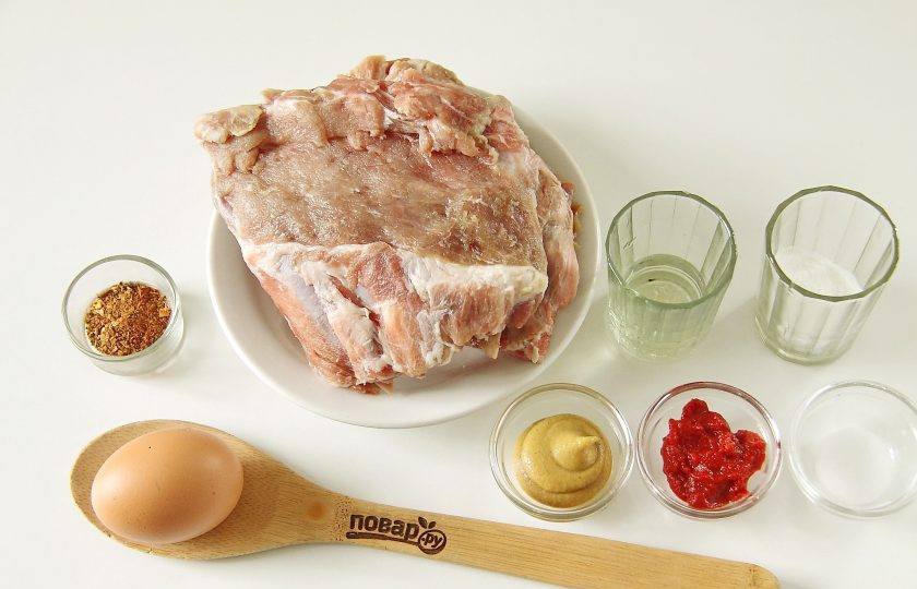 1. Этап. Маринад для мягкого мяса: Подготовьте все ингредиенты.