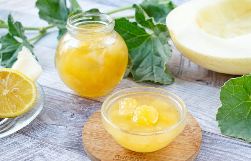 1. Этап. Конфитюр Солнечная дыня: Горячий конфитюр залейте в стерилизованную банку, закатайте крышкой. Полностью остудите, храните в прохладном темном месте.