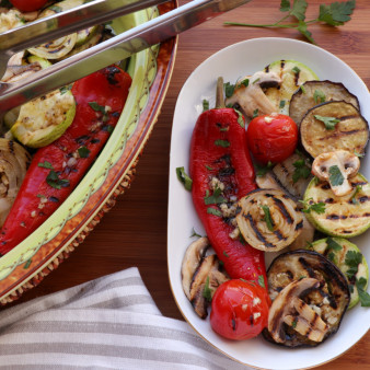 Овощи на сковороде-гриль