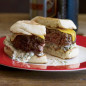Beef-and-Lamb Burgers with Cheddar and Caper Rémoulade