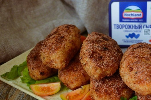 1. Этап. Рыбные котлеты с творожно-сливочной начинкой: Подать горячими.