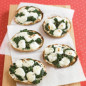 Mini Spinach-and-Cheese Pizzas