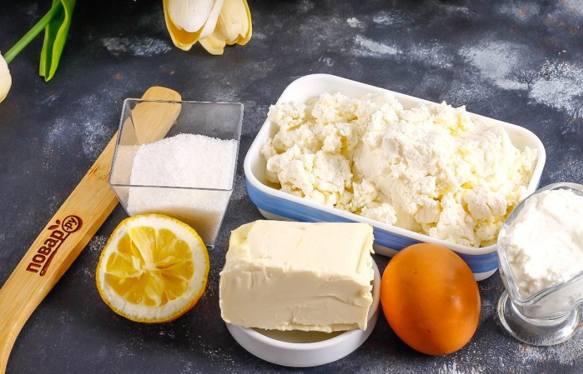 1. Этап. Легкая пасха: Подготовьте указанные ингредиенты.