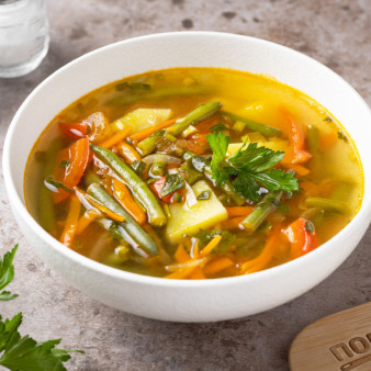 Суп с молодой фасолью