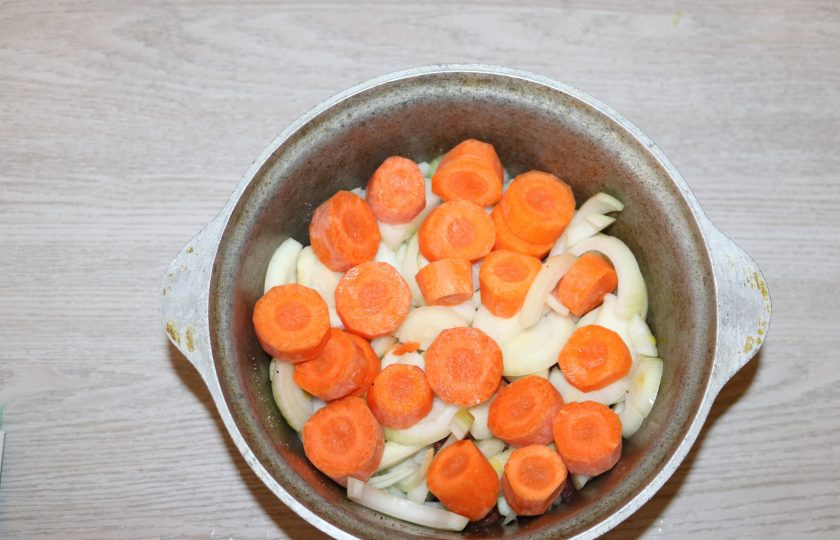 1. Этап. Басма: Затем морковь.