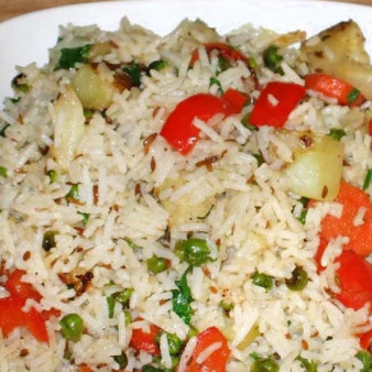 Рис с овощами в мультиварке