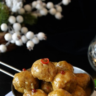 Фрикадельки из индейки в цитрусовой глазури