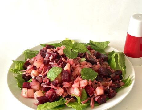 1. Этап. Салат из свеклы и картофеля: Пробуйте!